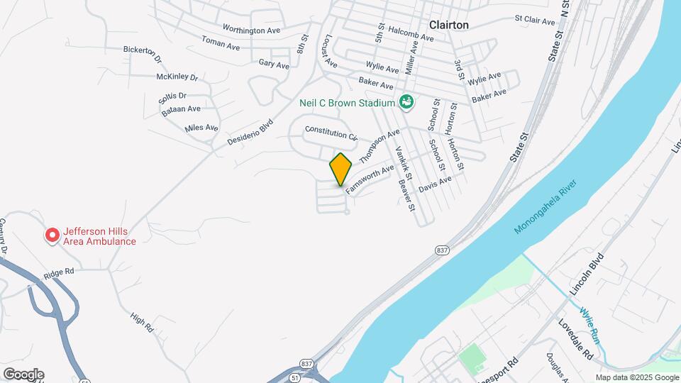 601 Farnsworth Ave Map and Location Details