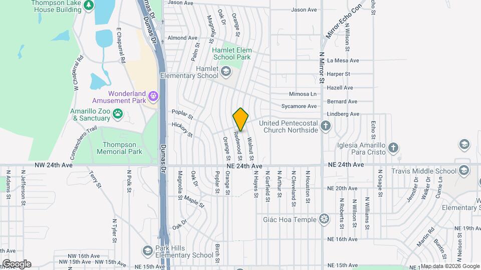 2422 Redwood St Map and Location Details