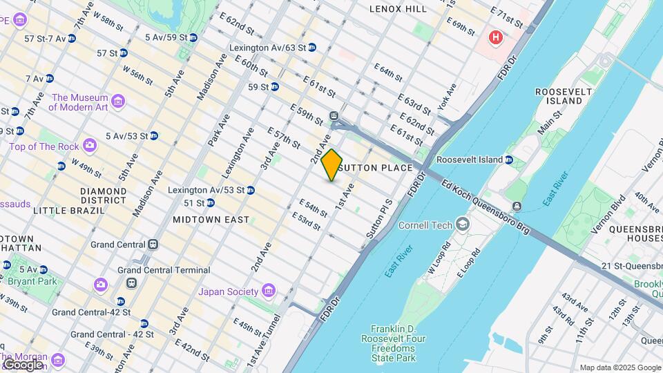 336 E 56th St Mapa y Detalles de la Ubicación