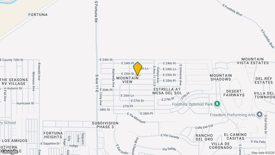 11384 E 25th Pl Map and Location Details