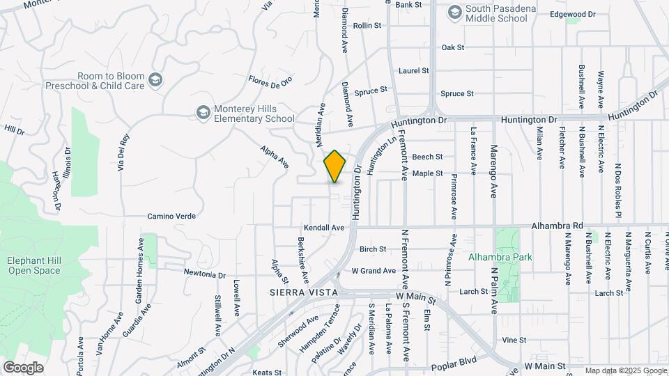 2016 Meridian Ave Map and Location Details