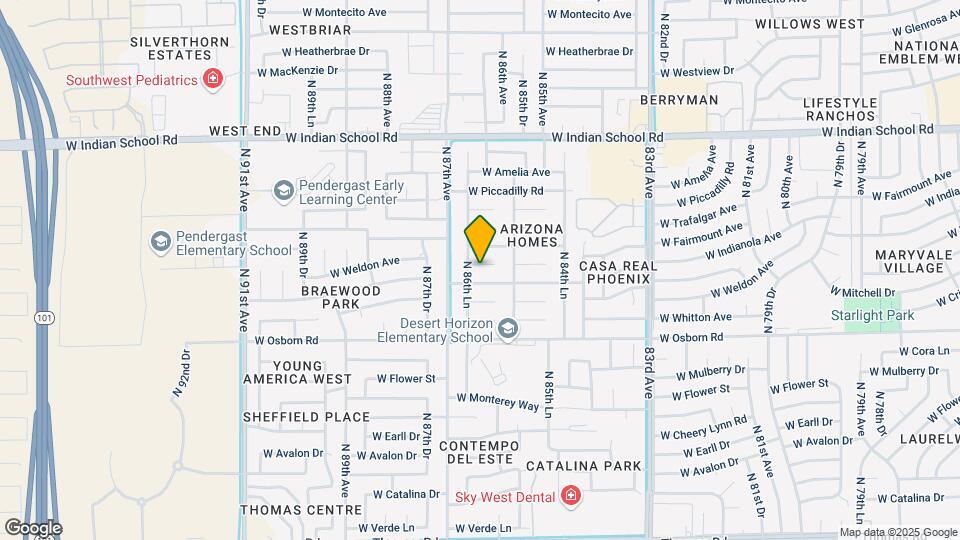 8633 W Weldon Ave Map and Location Details