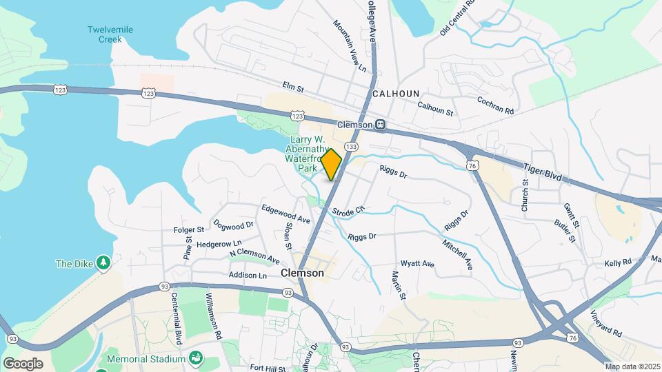 Bixby on College Map and Location Details