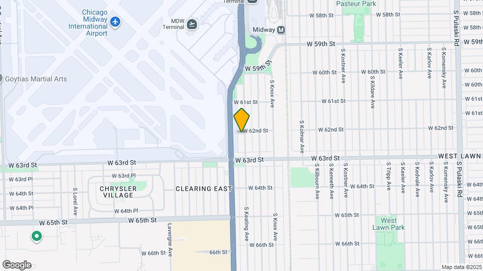 6208 S Keating Ave Map and Location Details