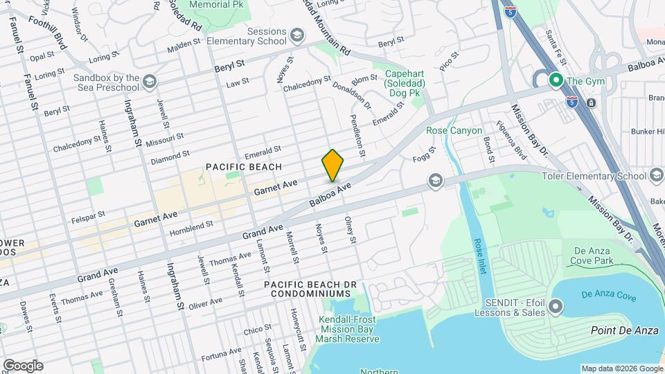 2158 Balboa Ave, Unit 2158a Balboa Mapa y Detalles de la Ubicación