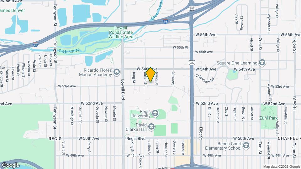 3345 W 53rd Ave Mapa y Detalles de la Ubicación