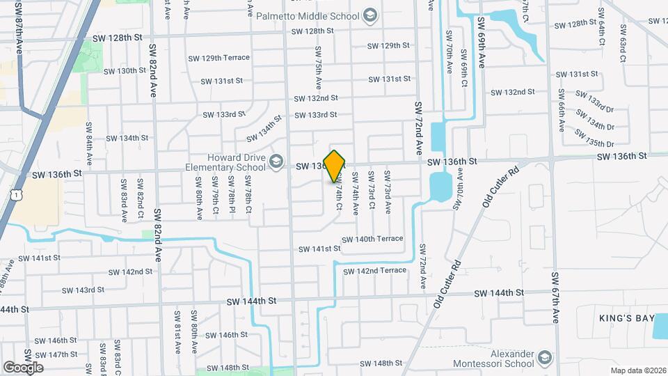 13720 SW 74th Ct Map and Location Details