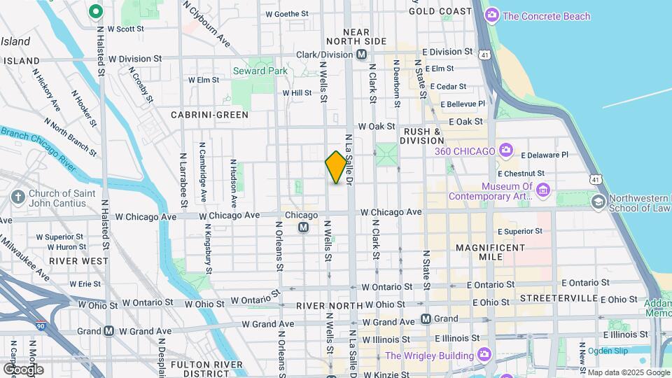 805 N Wells St Map and Location Details
