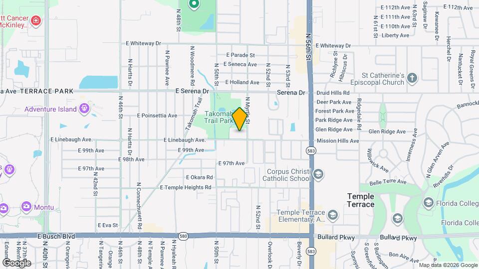 5026 E Linebaugh Ave, Unit Apt B Mapa y Detalles de la Ubicación