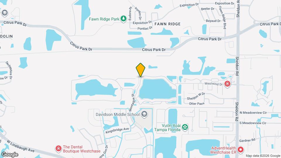 9270 Lake Chase Island Way Map and Location Details