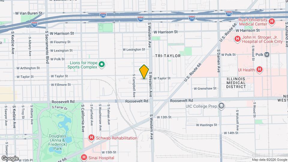 2424 W Fillmore St, Unit #1 Map and Location Details