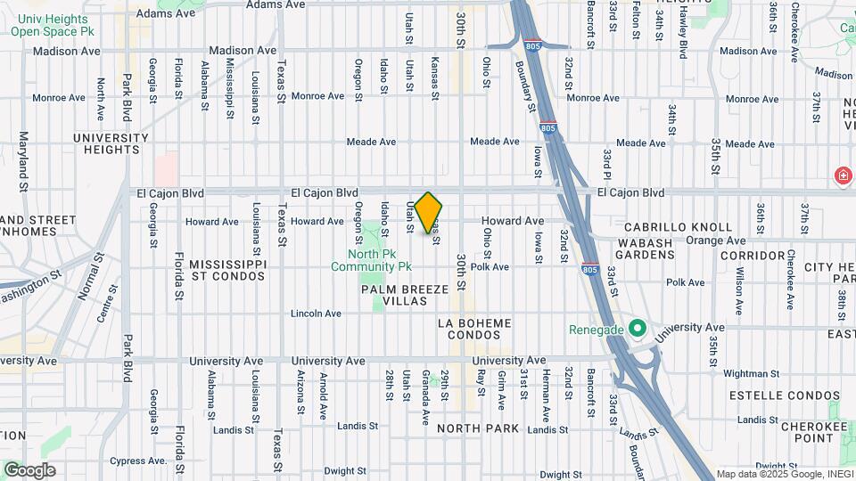 4160 Kansas St-Unit -1 Map and Location Details