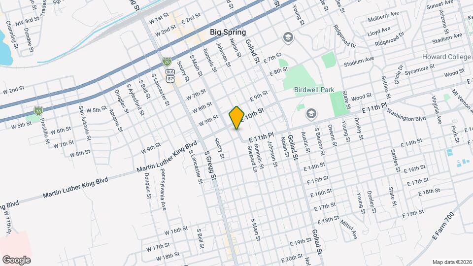 1008 Runnels St Map and Location Details