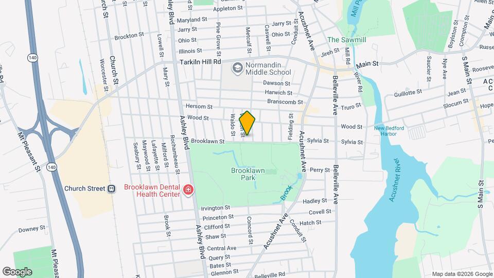 123 Brooklawn St, Unit 3 bdrm Across from Brooklawn Park $2000 Map and Location Details