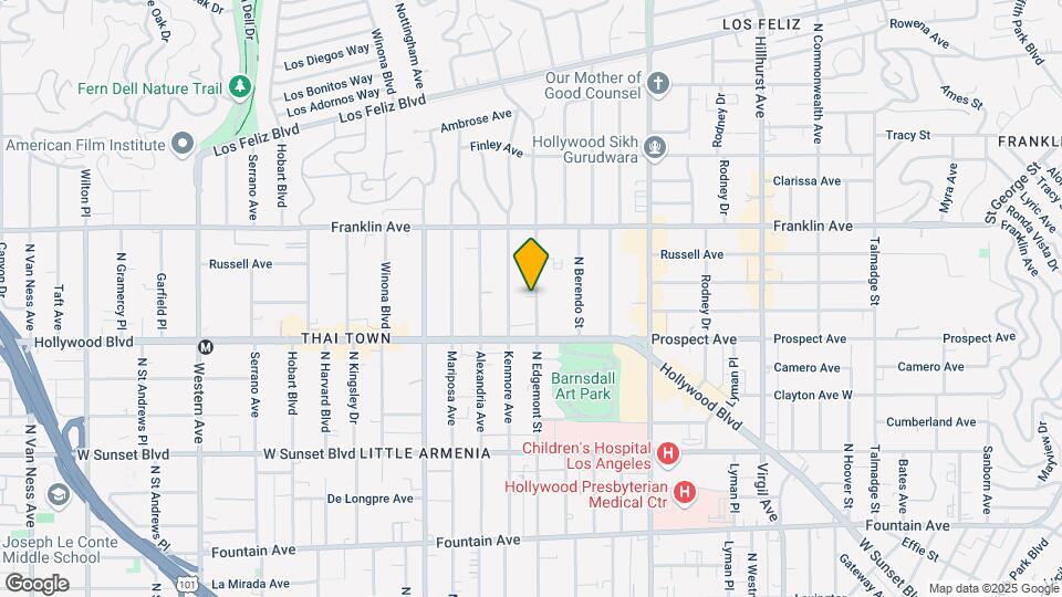 1743 Edgemont St Map and Location Details