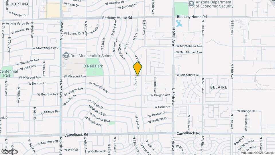 5361 N 61st Dr Map and Location Details