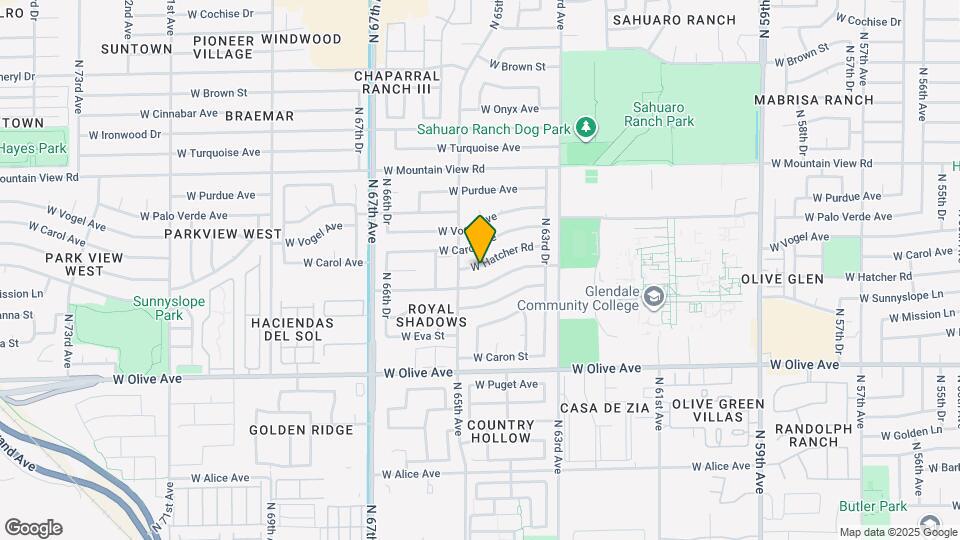 6431 W Hatcher Rd Map and Location Details