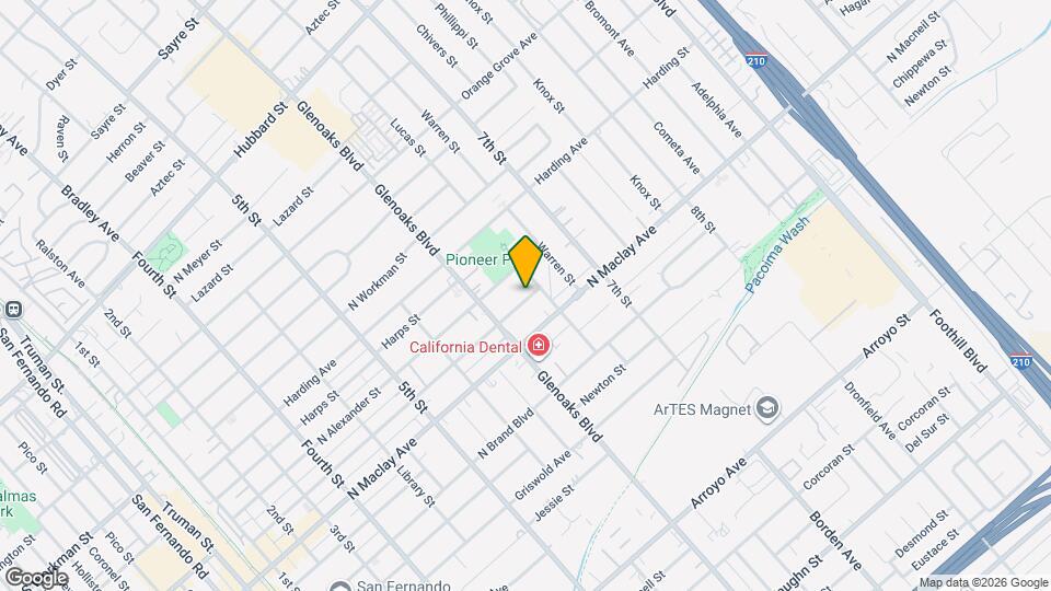 845 N Hagar St Map and Location Details