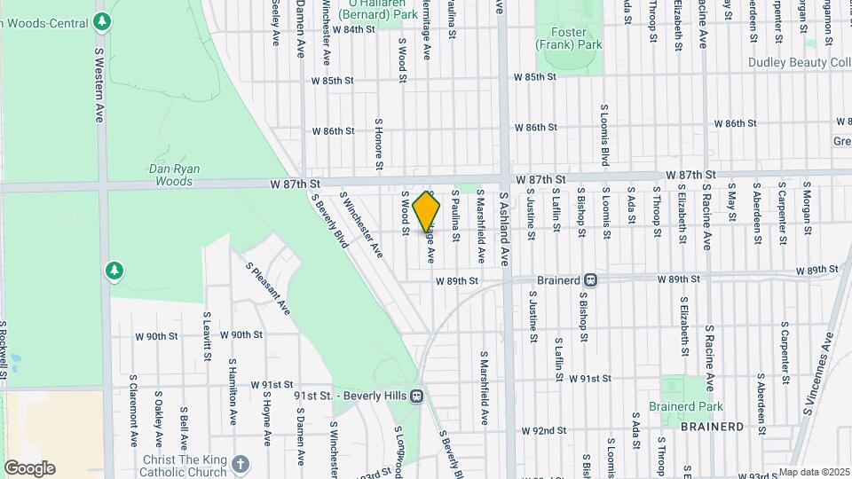8808 S Hermitage Ave Mapa y Detalles de la Ubicación