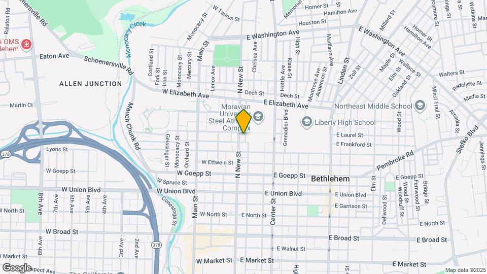 1030 N New St Map and Location Details