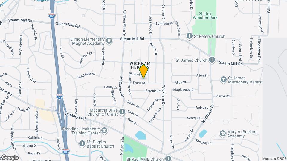 4551 Evans St Map and Location Details