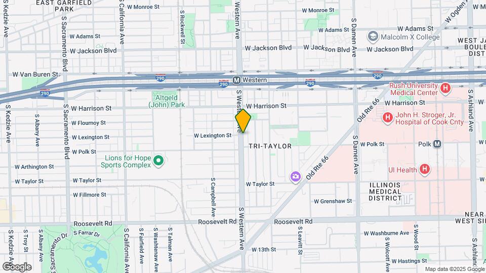735 S Western Ave Map and Location Details