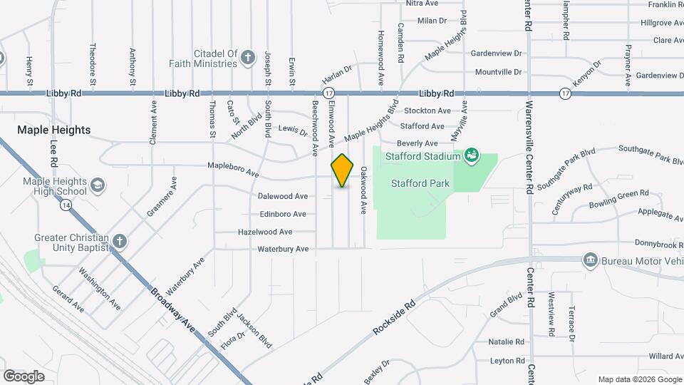 5470 Hollywood Ave Map and Location Details