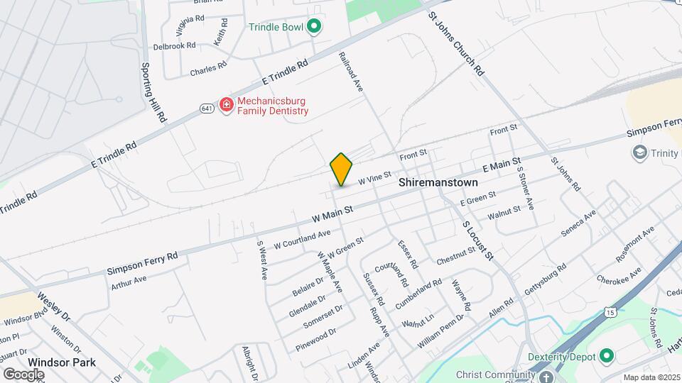 114 W Vine St Map and Location Details