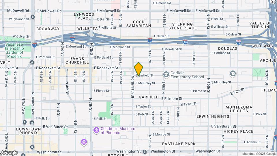 1117 E Garfield St Mapa y Detalles de la Ubicación