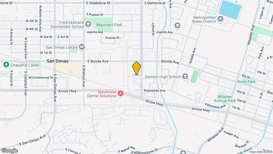 225 S San Dimas Canyon Rd Mapa y Detalles de la Ubicación