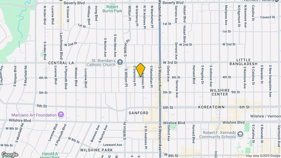 401 S St Andrews Pl Map and Location Details
