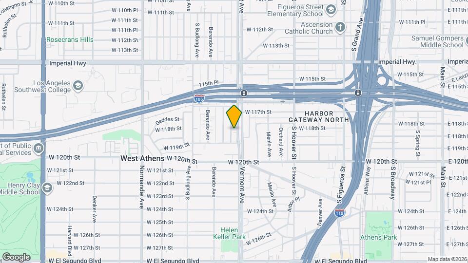 11825 S Vermont Ave Map and Location Details