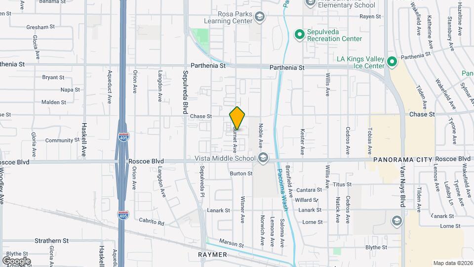 8414 Burnet Ave Map and Location Details