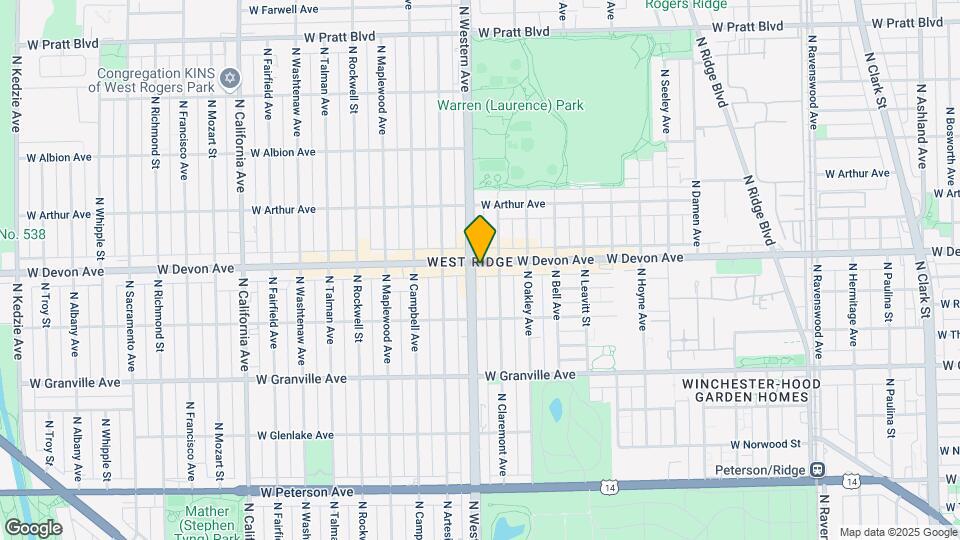 2349 W Devon Ave Map and Location Details