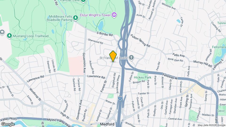 219 Forest St, Unit 1 Map and Location Details