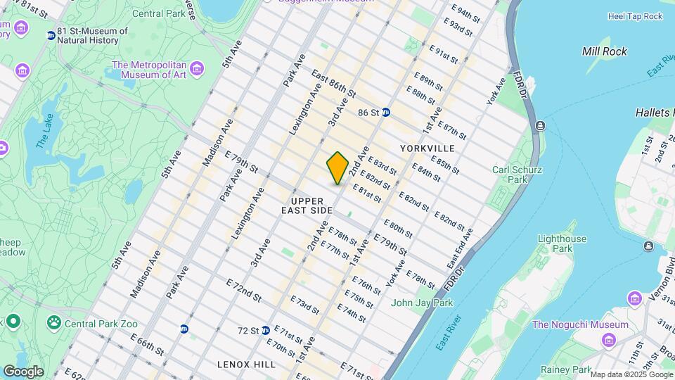 245 East 80th Street Mapa y Detalles de la Ubicación