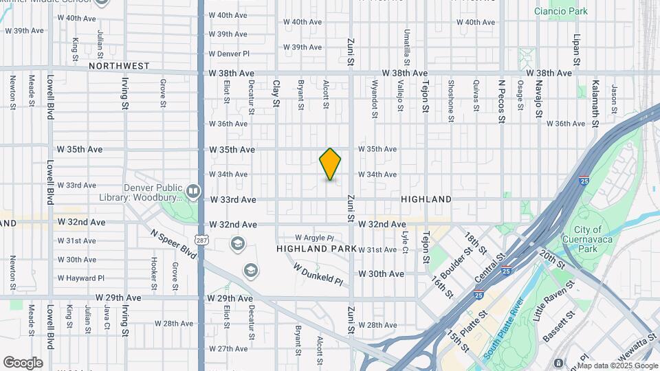 3332 Alcott St Map and Location Details