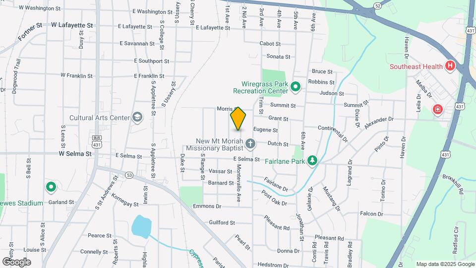 816 Meridian St Map and Location Details