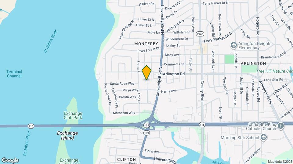 1201 Clock St Map and Location Details