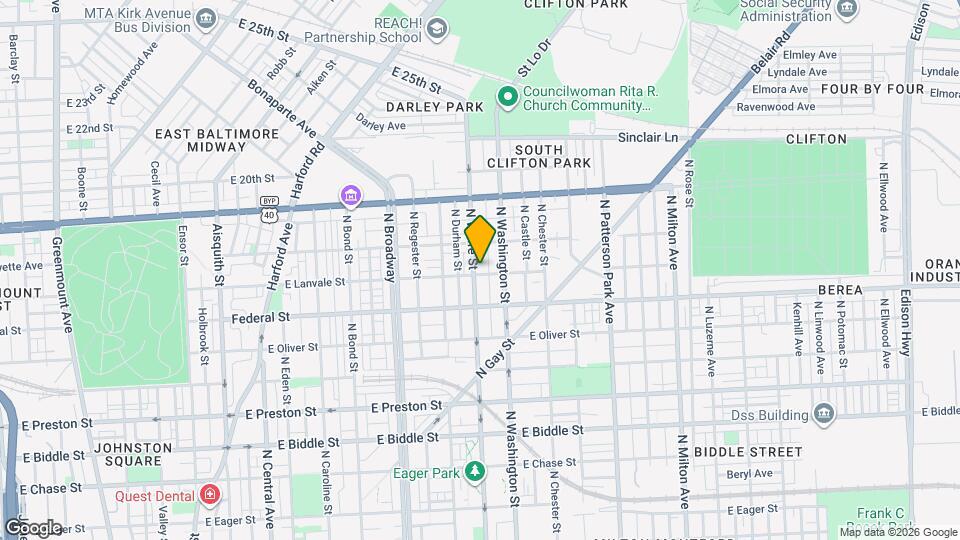 1904 E Lanvale St Map and Location Details