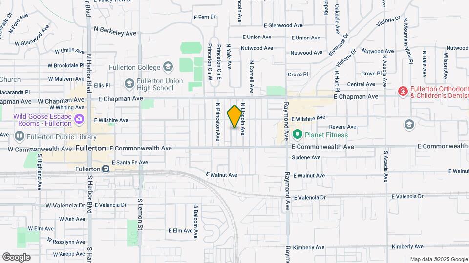 132 N Yale Ave Map and Location Details
