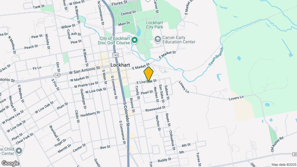 614 E Live Oak St Mapa y Detalles de la Ubicación