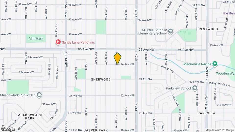 9345 151 St NW Map and Location Details