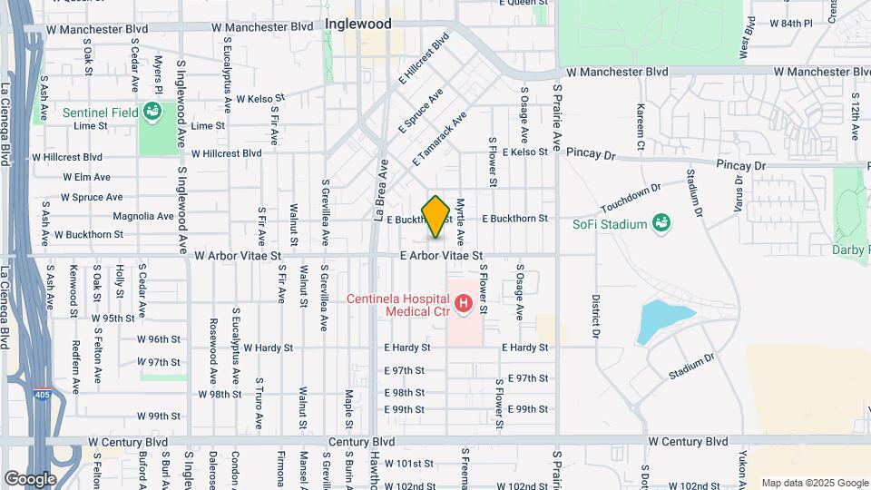 826 S Larch Ave Map and Location Details
