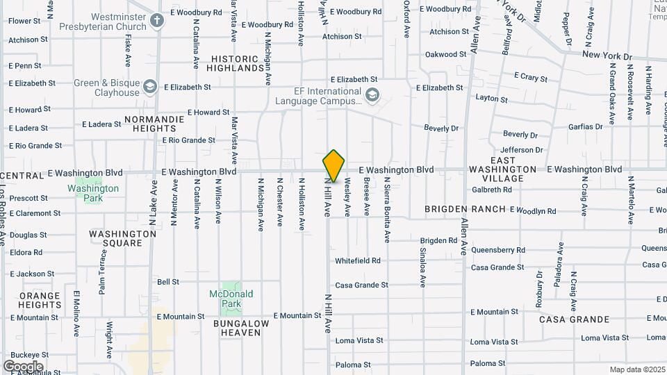 1288 N Hill Ave Map and Location Details