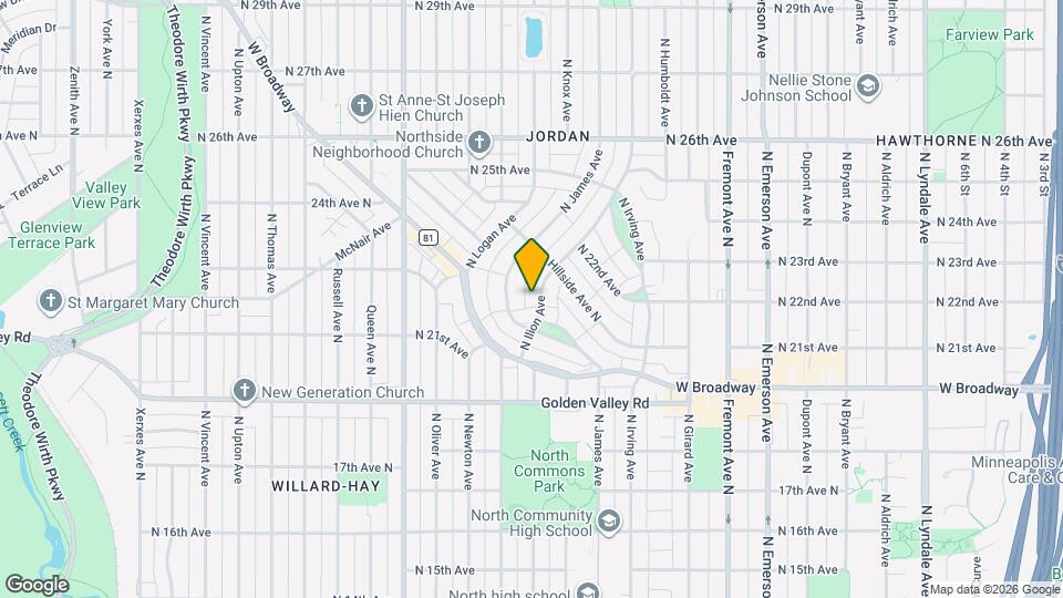 2117 N Ilion Ave Map and Location Details
