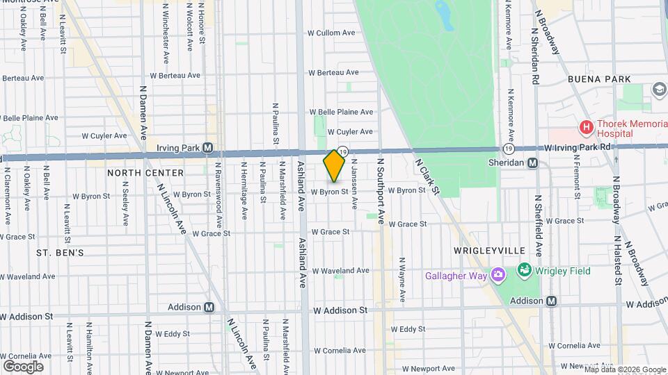 1474 W Byron St, Unit 1 Map and Location Details