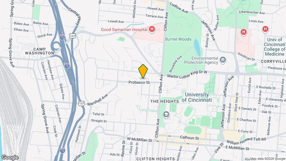 350 Probasco St Map and Location Details