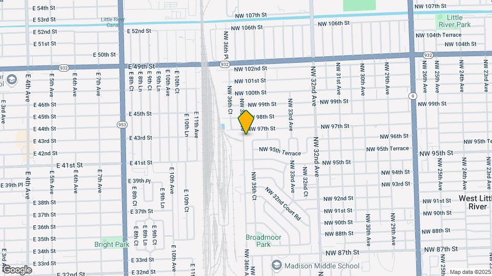9625 NW 36th Ave Map and Location Details