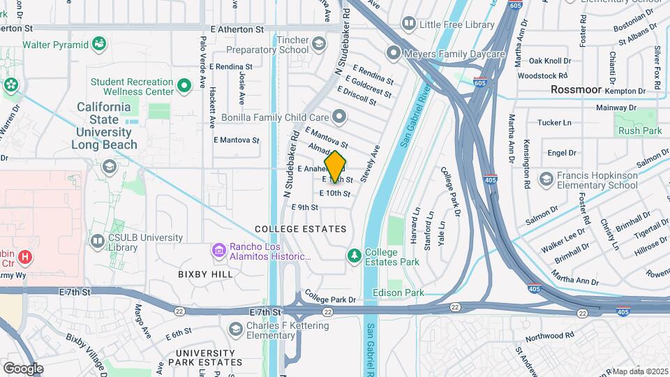 6861 E 10th St, Unit A Map and Location Details